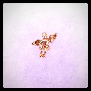 Vintage Golden Guardian Angel Lapel Pin